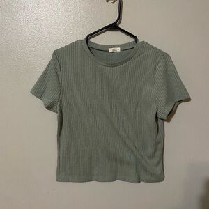 Ribbed Green Top